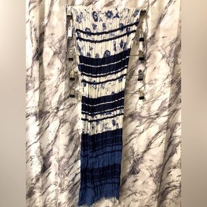 Floral & stripe scarf